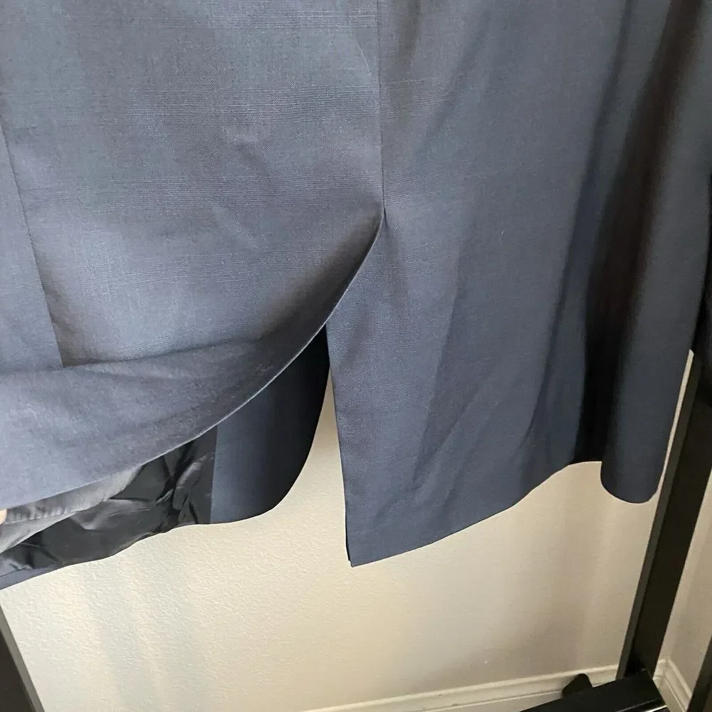 Brooks Brothers 346 Wool Blazer Mens 46L Suit Jacket Sport Coat Navy‎ Blue